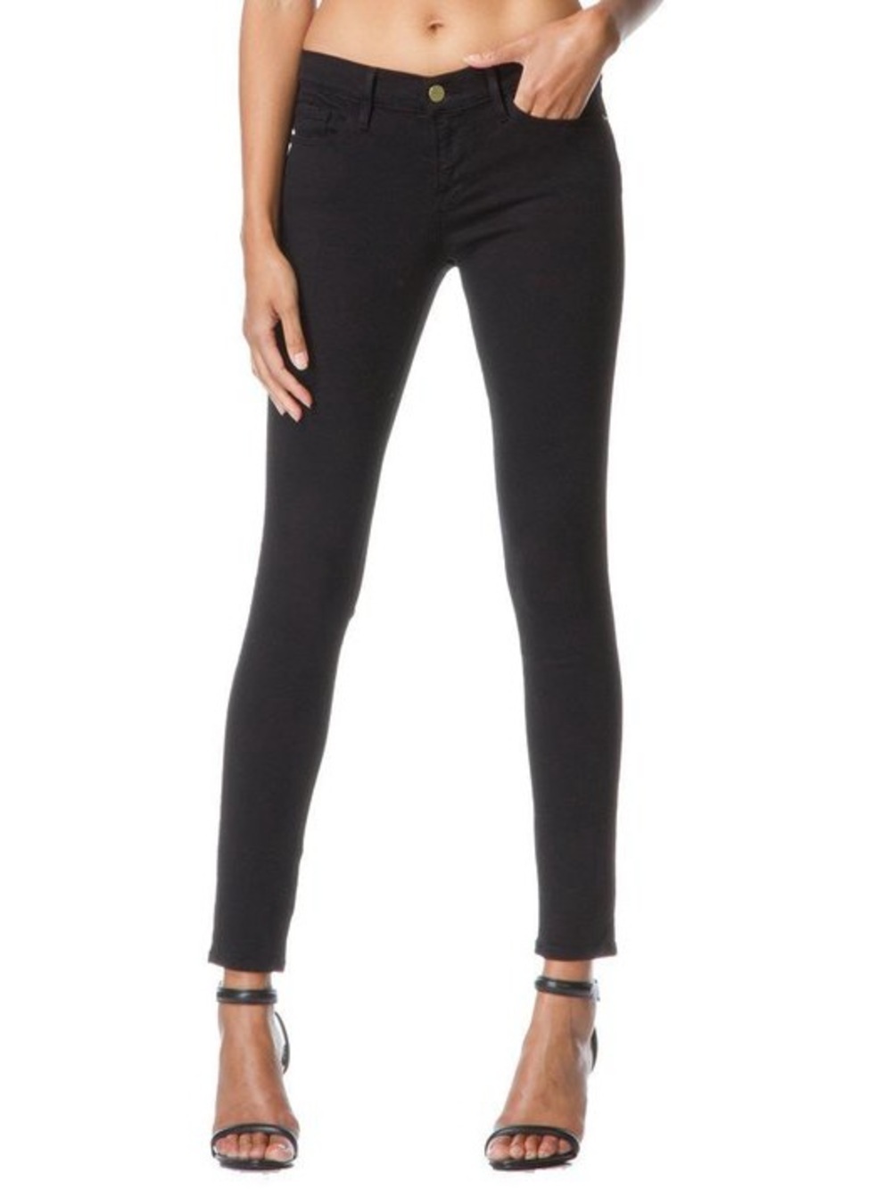 Frame Le Skinny De Jeanne Black Noir Coated size 28